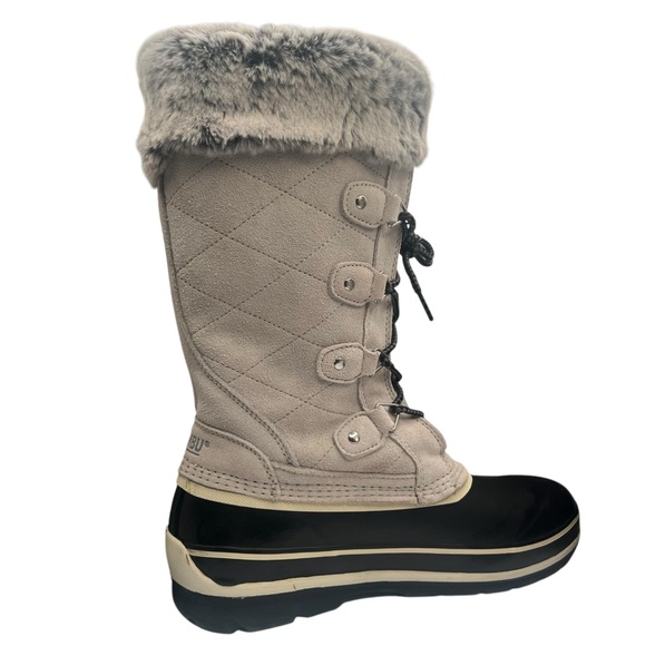 NWT SIZE 9 WOMENS KHOMBU EMILY SUEDE Leather LEATHER FAUX FUR WINTER SNOW BOOTS - Picture 6 of 12